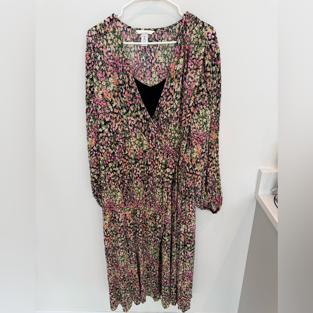 H&M Mama Maternity Floral Long Sleeve Wrap Dress